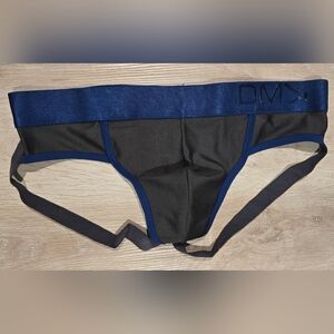 Men's Black and Blue Jockthong